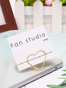 10pcs/set Steel Place Card Holder, Creative Heart Design Place Card For Wedding Party - Gold - View 4