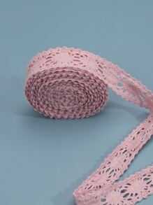 1pc 5Y/2cm Blue  Lace Ribbons for Gifts Wrapping , Hair Bows Making and Wedding Decoration DIY Floral Bouquets,Sewing Quilting Material Handicraft. - Pink - View 2