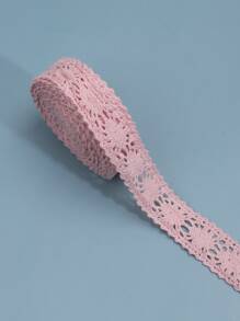 1pc 5Y/2cm Blue  Lace Ribbons for Gifts Wrapping , Hair Bows Making and Wedding Decoration DIY Floral Bouquets,Sewing Quilting Material Handicraft. - Pink - View 3