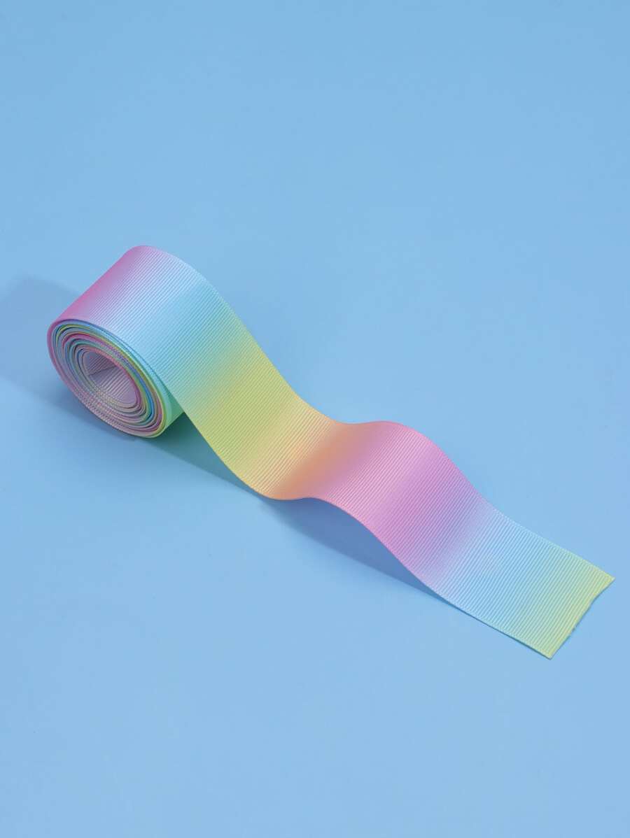 1卷1.5英寸滌綸禮品包裝絲帶用於生日派對漸變長絲絲帶 - 彩色 - 查看 1
