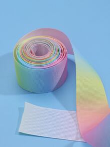 1卷1.5英寸滌綸禮品包裝絲帶用於生日派對漸變長絲絲帶 - 彩色 - 查看 2