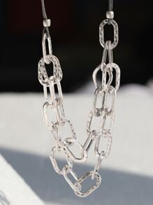 vòng cổ kết cấu hợp kim kẽm cổ điển cho phụ nữ để trang trí hàng ngày - Nhiều màu - Xem 2