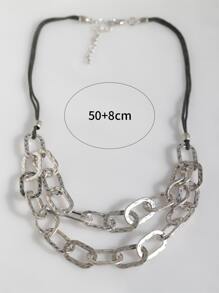 vòng cổ kết cấu hợp kim kẽm cổ điển cho phụ nữ để trang trí hàng ngày - Nhiều màu - Xem 3