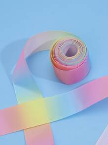 1卷1.5英寸滌綸禮品包裝絲帶用於生日派對漸變長絲絲帶 - 彩色 - 查看 4