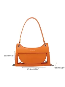 Y2K, Steampunk,Funky,Gothic Style,Spooky Style,Cute,Kawaii,,Vacation Lightweight,Business Casual Letter Graphic Chain Decor Bag For Teen Girls Women College Students,Rookies & White-Collar WorkersFor Office,College,Work ,Business,Commute,Outdoors, Travel, Outings For Teen Girls Women College Students,Rookies & White-Collar WorkersFor Outdoors,Shopping, Holiday, Beach,Vacation,Outdoors, Travel, Outings, Perfect For Music Festival