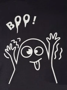 Boys Cartoon Graphic Snug Fit PJ Set - Black - View 4