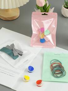 30pcs/Pack Mix Color Macaron Closure Packing Bags For Gift, Jewelry, Card Storage, Dustproof Back To School - Multicolor - View 5