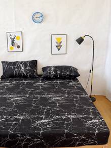 1 tấm trang bị hoa văn bằng đá cẩm thạch, tấm vải hiện đại được trang bị dưới tấm cho gia đình - Nhiều màu - Xem 4