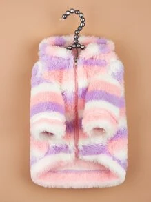 1pc Plush Pet Coat