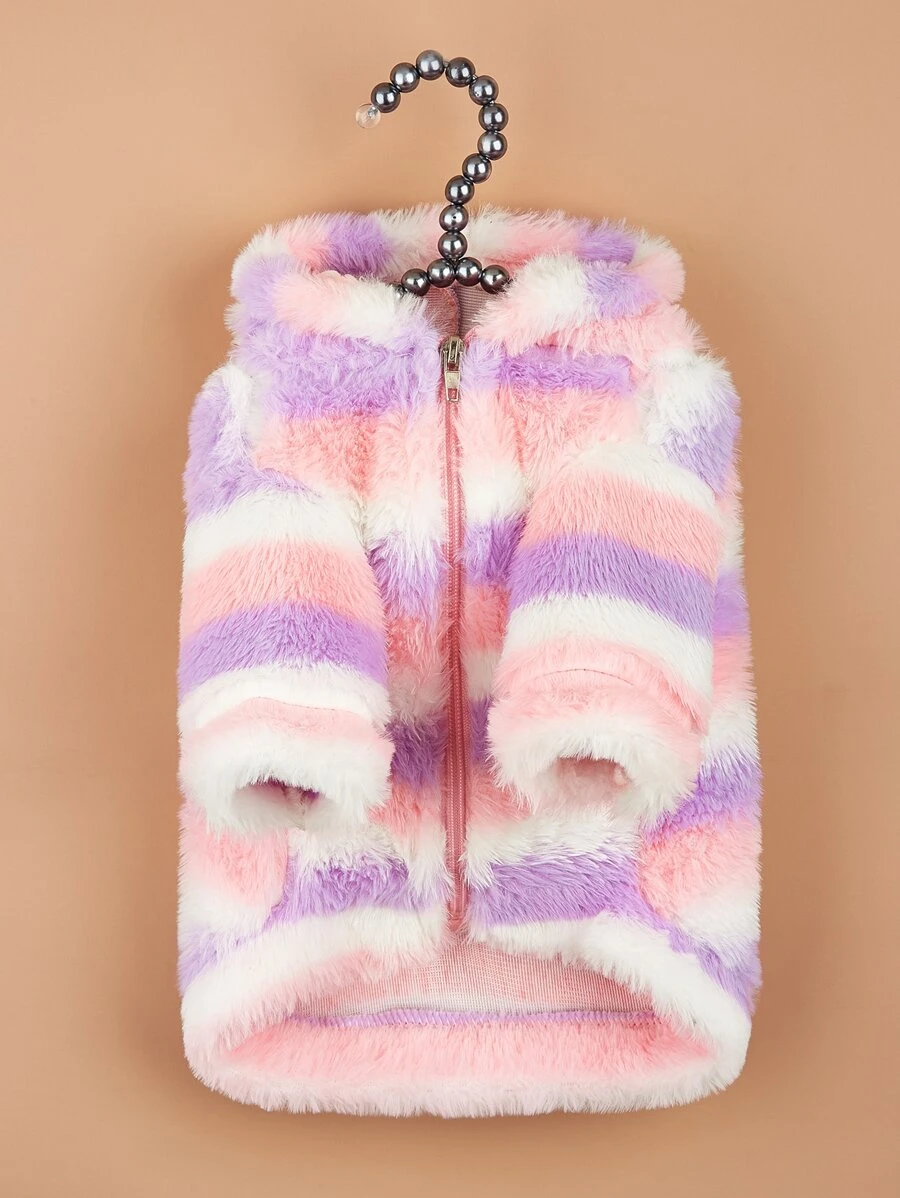1pc Plush Pet Coat