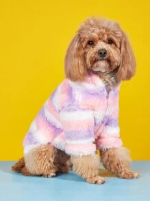 1pc Plush Pet Coat