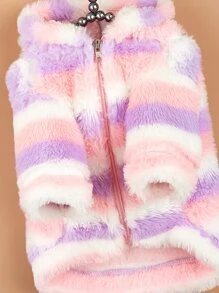 1pc Plush Pet Coat