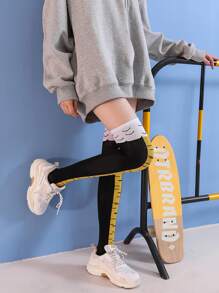 卡通圖案過膝襪