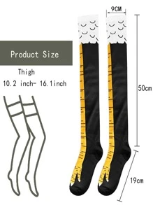 卡通圖案過膝襪