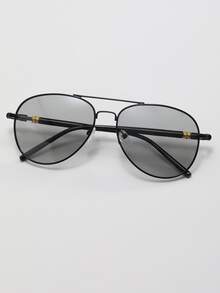 Men's Top Bar Color Changing Fashion Glasses, Elegant And Stylish, Suitable For Summer Beach, Outdoor Activities And Travel - Black - View 2