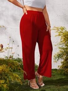 Pantalones cover up unicolor - Rojo - Ver 3