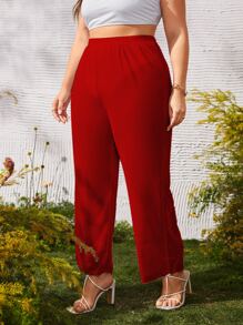 Pantalones cover up unicolor - Rojo - Ver 5