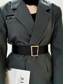 Thắt lưng khóa vuông - màu đen - Xem 2