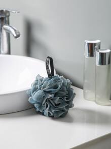 1 quả bóng tạo bọt tắm PE, xơ mướp tắm màu xanh tối giản cho phòng tắm, vòi hoa sen, gia đình - Màu xanh hải quân - Xem 2