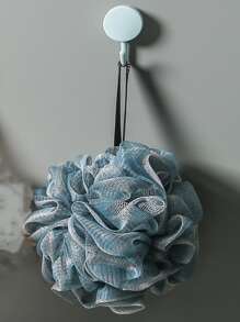 1 quả bóng tạo bọt tắm PE, xơ mướp tắm màu xanh tối giản cho phòng tắm, vòi hoa sen, gia đình - Màu xanh hải quân - Xem 4