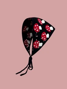 Mushroom Print Hat - Multicolor - View 1