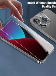 2 Phim bảo vệ màn hình điện thoại chống rơi & 2 Phim bảo vệ ống kính tương thích với iPhone15/15Plus/15Pro/15Promax - Trong sáng - Xem 4