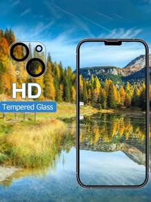 3入組螢幕保護鋼化膜和2入組鏡頭保護適用於iphone - 無色 - 查看 7