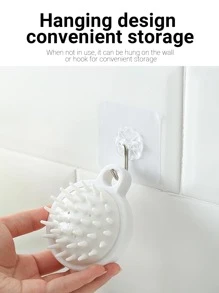 1 件塑料头皮按摩器，白色洗发按摩刷，适用于浴室浴室装饰秋季装饰 - 白色 - 查看 4