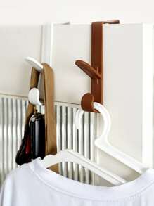 1入組免打孔PP門背掛鉤家用經典黑色掛鉤 - 黑色 - 查看 3