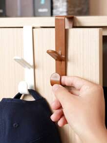 1入組免打孔PP門背掛鉤家用經典黑色掛鉤 - 黑色 - 查看 4