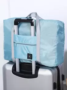 1入組藍色旅行儲物袋極簡主義滌綸可折疊旅行儲物袋 - 藍色 - 查看 1