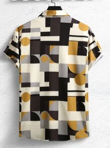 Manfinity LEGND Men Geo Print Shirt Without Tee - Multicolor - View 3