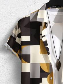 Manfinity LEGND Men Geo Print Shirt Without Tee - Multicolor - View 5