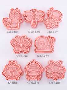 8入組昆蟲設計餅乾印章