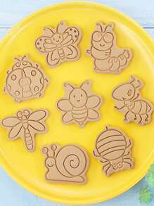 8入組昆蟲設計餅乾印章