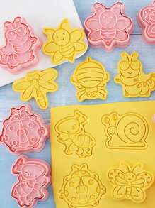 8入組昆蟲設計餅乾印章
