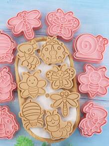 8入組昆蟲設計餅乾印章