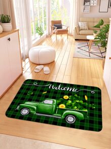 1 Ngày Thánh Patrick Shamrock & Xe Hoa Văn Thảm Cửa Hoạt Hình Polyester Thảm Chống Trơn Trượt Cho Trong Nhà - Nhiều màu - Xem 4