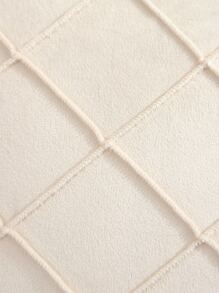 1 件柔軟毛絨手工褶皺枕套 - 米色 - 查看 5