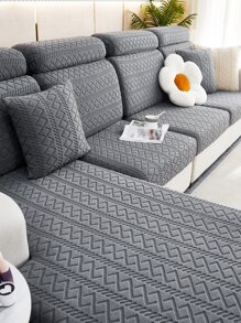 1 Màu Xám Sofa Ghế Đệm Tối Giản Polyester Chống Trơn Trượt Co Giãn Ghế Sofa Đệm Cho Tất Cả Các Mùa - Màu xanh Ô liu - Xem 1