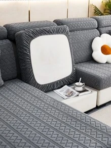 1 Màu Xám Sofa Ghế Đệm Tối Giản Polyester Chống Trơn Trượt Co Giãn Ghế Sofa Đệm Cho Tất Cả Các Mùa - Màu xanh Ô liu - Xem 3