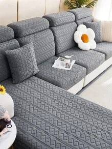 1 Màu Xám Sofa Ghế Đệm Tối Giản Polyester Chống Trơn Trượt Co Giãn Ghế Sofa Đệm Cho Tất Cả Các Mùa - Màu xanh Ô liu - Xem 5