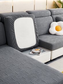 1入組灰色沙發座墊套現代滌綸提花防滑彈力沙發墊套四季皆宜 - 深灰色 - 查看 4