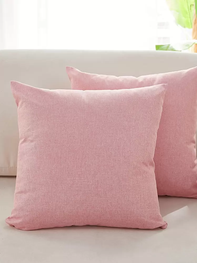 Set di 2 federe decorative in velluto a coste rosa da 45x45 cm, morbide, per divano, soggiorno, camera da letto | Leroy Merlin