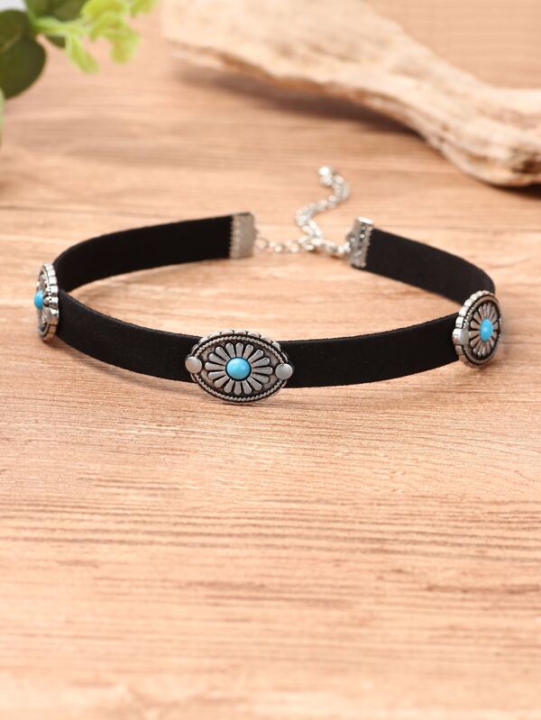 SHEIN Turcoaz Decor Choker Bijuterii Goth Punk