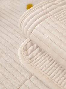 1入組滌綸沙發巾現代主義素色絎縫細節沙發套沙發毯 - 米色 - 查看 6