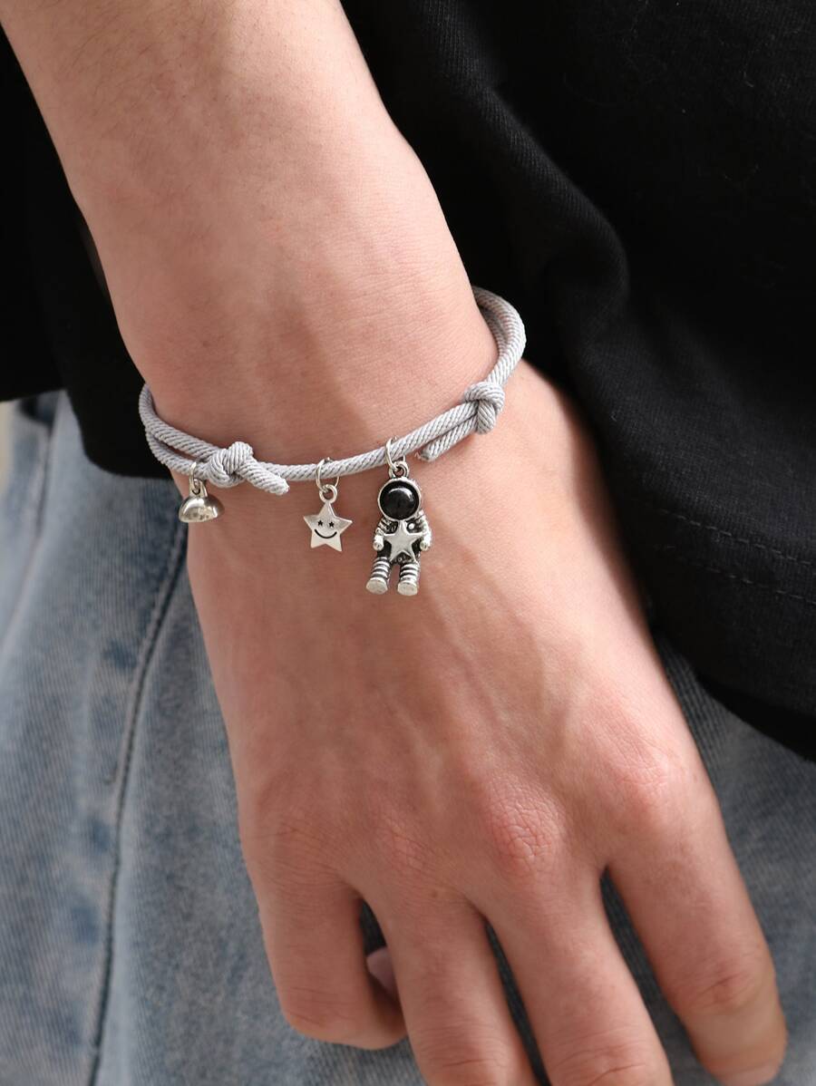 Fashionable And Popular Men Astronaut Charm Bracelet For Jewelry Gift And For A Stylish Look