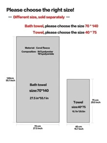 1条超细纤维浴巾或毛巾，简约条纹图案，适用于浴室、美容院、酒店、运动场所、家居等，可用作毛巾、护肤浴巾。 - 淺粉色 - 查看 7