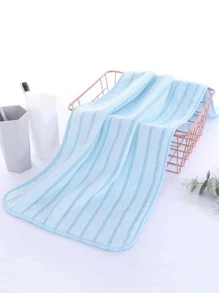 1 khăn tắm họa tiết sọc, khăn tắm sợi nhỏ hiện đại cho gia đình - Bụi tím - Xem 5