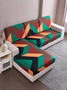 1入組滌綸沙發座墊套客廳波西米亞風幾何圖案彈力沙發墊套 - 彩色 - 查看 3